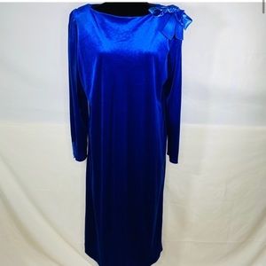 Vintage Blue Velvet Dress